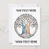 生命の木 生鮮な色彩 招待状 (正面)