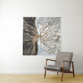 生命の木-真珠、金ゴールド、黒大理石 タペストリー (インサイチュ(横))