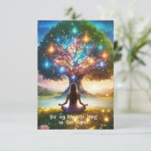 生命の木 & 瞑想のグリーティングカード 招待状 (スタンド正面)