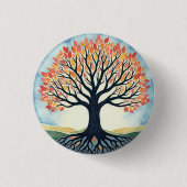 生命の木 缶バッジ (正面)