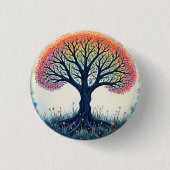 生命の木 缶バッジ (正面)