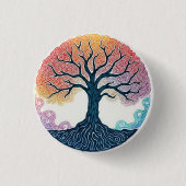 生命の木 缶バッジ (正面)