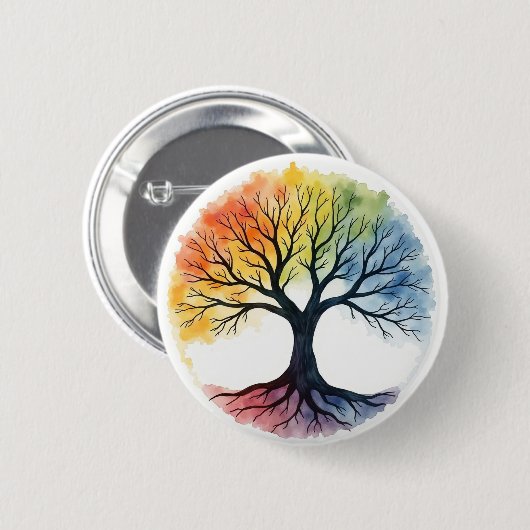 生命の木 缶バッジ (正面&裏面)