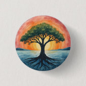 生命の木 缶バッジ (正面)