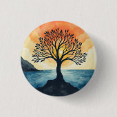 生命の木 缶バッジ (正面)