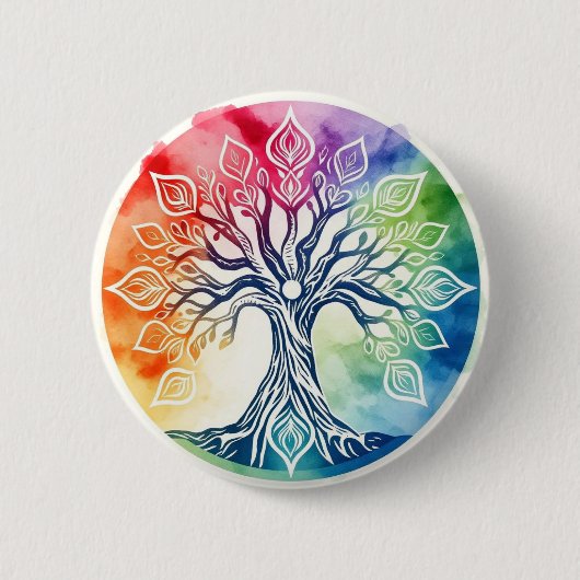 生命の木 缶バッジ (正面)