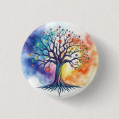 生命の木 缶バッジ (正面)