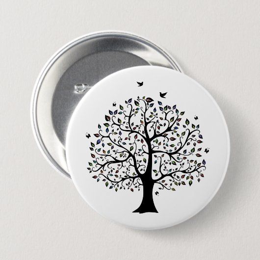 生命の木 缶バッジ (正面&裏面)