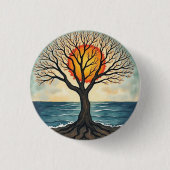 生命の木 缶バッジ (正面)