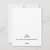 生命の木 赤金輝き フラット ホリデー カード  (裏面)