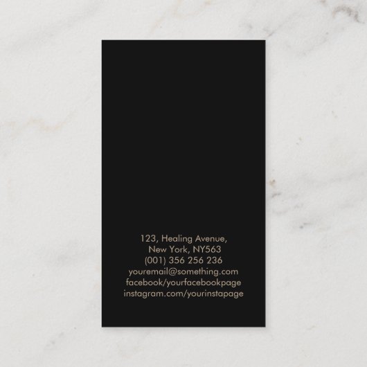 生命の木 – 進化DNA真珠と色 名刺 (裏面)