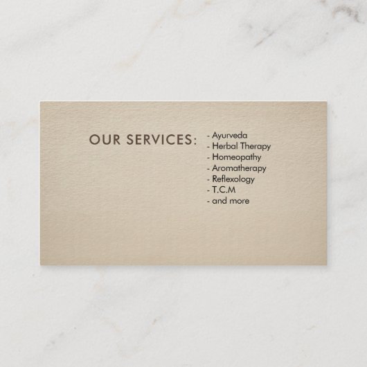 生命の木 – 進化DNA 名刺 (裏面)