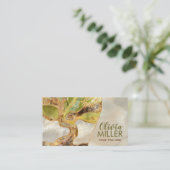 生命の木 – 鉱物と大理石の質感 名刺 (スタンド正面)