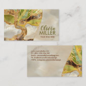 生命の木 – 鉱物と大理石の質感 名刺 (正面/裏面)