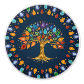 生命の木 – Geode Agate 離れ セラミックノブ (正面)