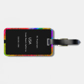 [生命の木] v2レインボーカラフルタイダイ ラゲッジタグ (裏面横)