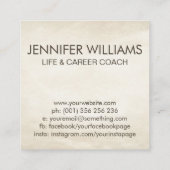 生命の木 – Yggdrasil – レインボー葉 スクエア名刺 (裏面)