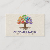 生命の木 – Yggdrasil – レインボー葉 名刺 (正面)