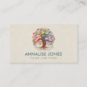 生命の木 – Yggdrasil – 水色の渦巻き 名刺 (正面)