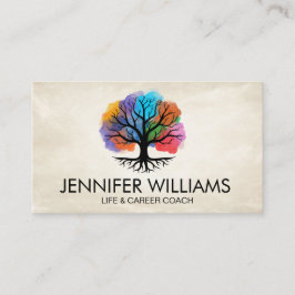 生命の木 – Yggdrasil – 水色インク 名刺