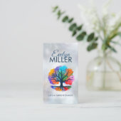 生命の木 – Yggdrasil – 水色インク 名刺 (スタンド正面)