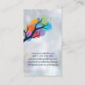 生命の木 – Yggdrasil – 水色インク 名刺 (裏面)