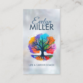 生命の木 – Yggdrasil – 水色インク 名刺