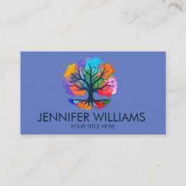 生命の木 – Yggdrasil – 水色インク 名刺