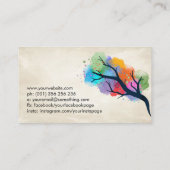 生命の木 – Yggdrasil – 水色インク  名刺 (裏面)