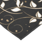 生命の木- Yggdrasil -白黒と金ゴールド テーブルクロス (アングル)