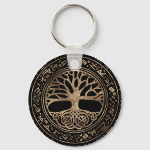 生命の木 – Yggdrasil Runic Pattern キーホルダー