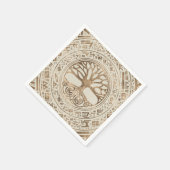 生命の木 – Yggdrasil Runic Pattern スタンダードカクテルナプキン (角)