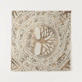 生命の木 – Yggdrasil Runic Pattern タペストリー (正面(横))