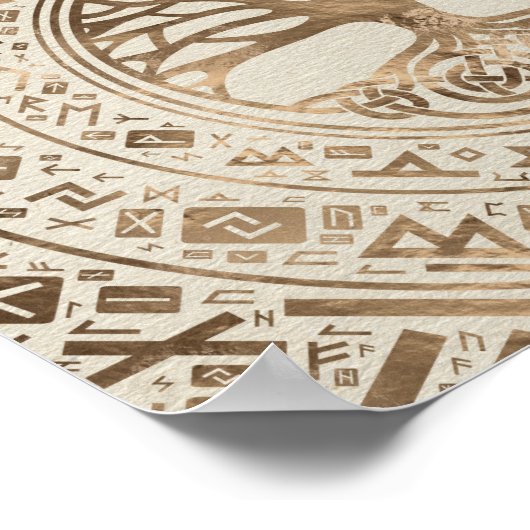 生命の木 – Yggdrasil Runic Pattern ポスター (角)