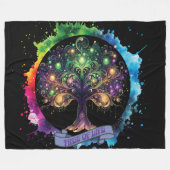 生命の木v2 フリースブランケット (正面(横))