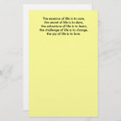 生命の本質は…のリチウムの秘密気になることです 便箋 (正面/裏面)