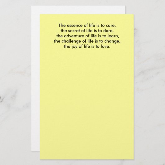 生命の本質は…のリチウムの秘密気になることです 便箋 (正面/裏面)