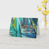 生命の森林、ジグリッドのシカカード カード (黄色い花)