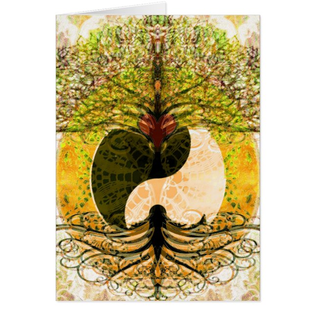 生命の樹が付いている陰陽パターン (正面)