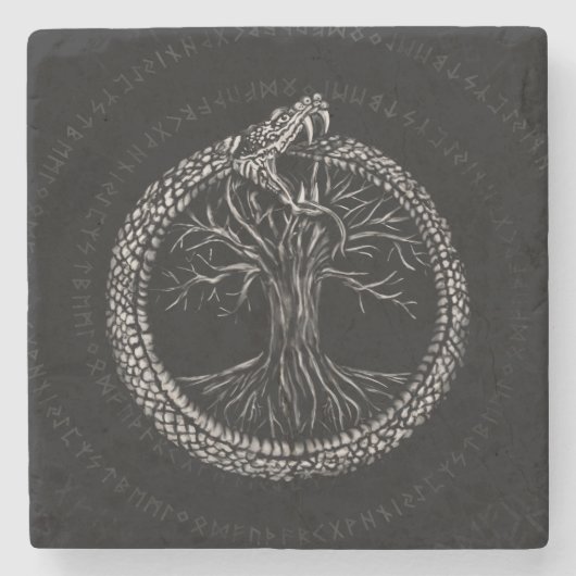生命の樹とのOuroboros ストーンコースター (正面)