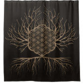 生命の樹の生命の花 シャワーカーテン (正面)