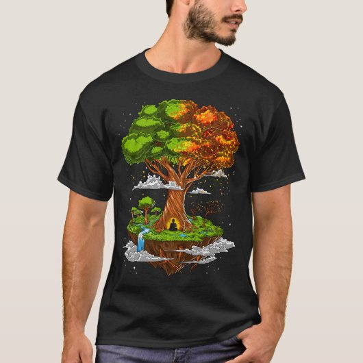 生命の樹ブッダ Tシャツ (正面)