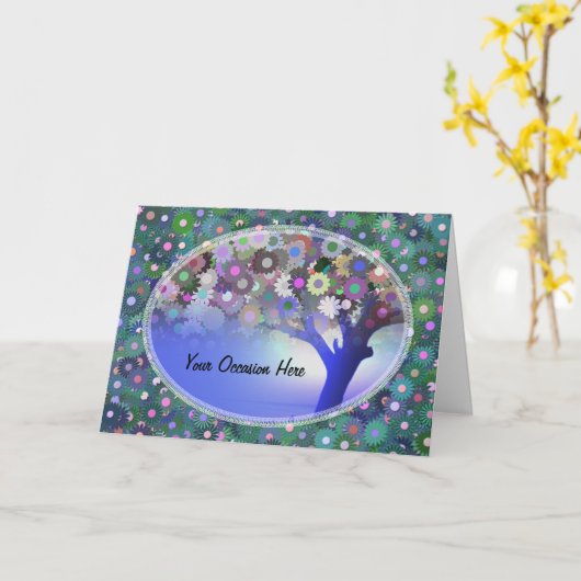 生命の樹 カード (黄色い花)