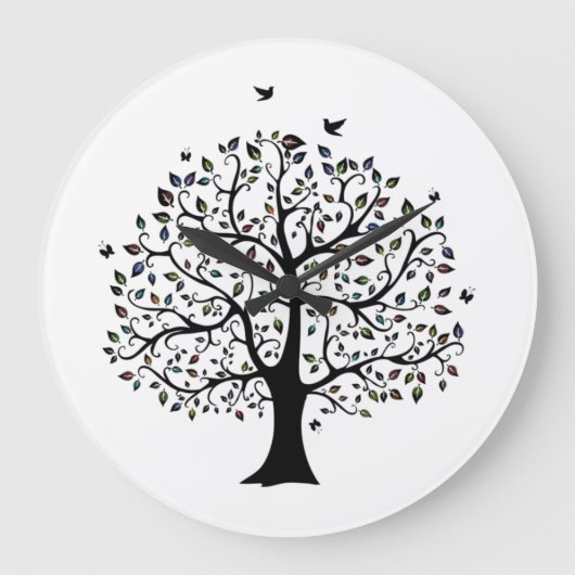 生命の樹 ラージ壁時計 (正面)