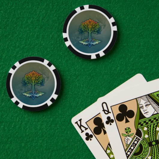 生命の樹 変化する夜明け ポーカーチップ (ポーカーテーブル (ダブル))