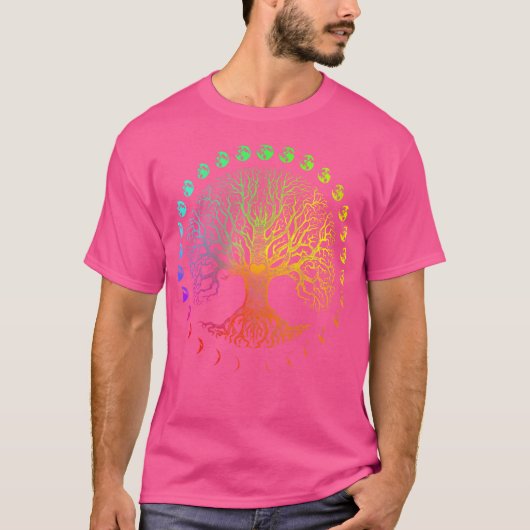 生命の樹 月の満ち欠け Tシャツ (正面)