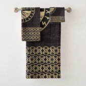 生命の樹-木のYggdrasilそしてRunes バスタオルセット (インサイチュ)