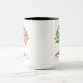 生命の樹：根と彩色の葉 マグカップ (中央)