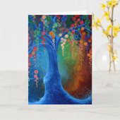 生命の樹、空白のな挨拶状、 カード (黄色い花)