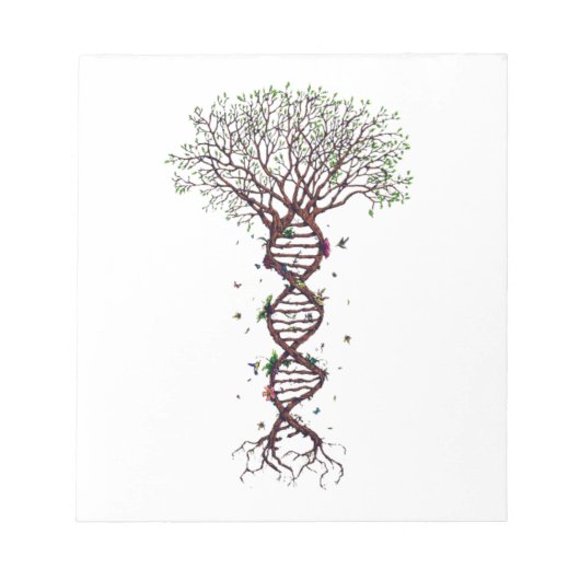 生命の樹 DNA 遺伝学 生物学 環境 ノートパッド (正面)